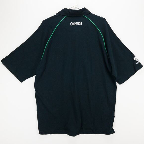 Guinness Polo Shirt Men’s XL Black Patch Logo Harp Pubwear Graphic Beer Shirt - Picture 11 of 12